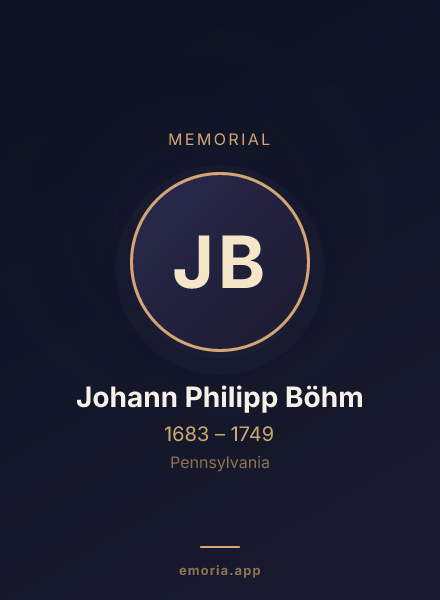 Memorial portrait of Johann Philipp Böhm