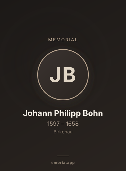 Memorial portrait of Johann Philipp Bohn