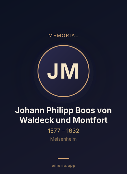 Memorial portrait of Johann Philipp Boos von Waldeck und Montfort
