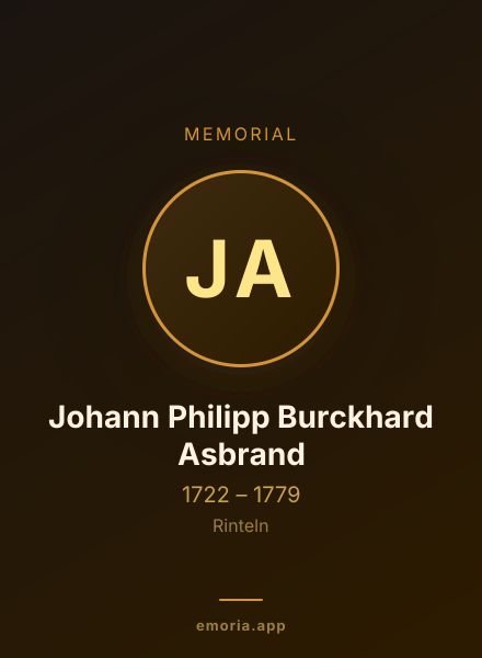 Memorial portrait of Johann Philipp Burckhard Asbrand