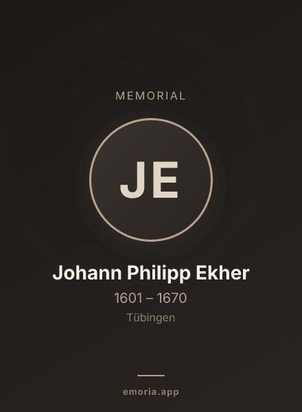 Memorial portrait of Johann Philipp Ekher