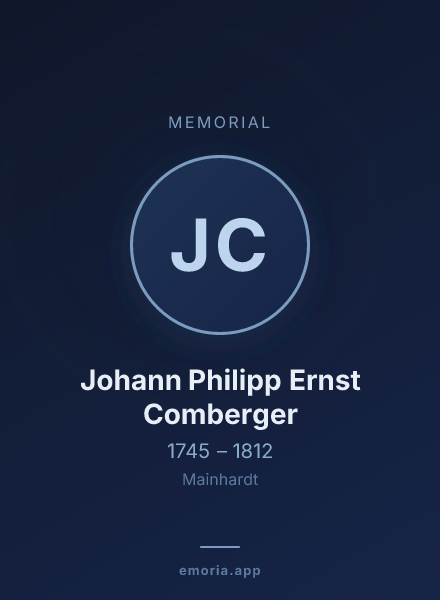 Memorial portrait of Johann Philipp Ernst Comberger