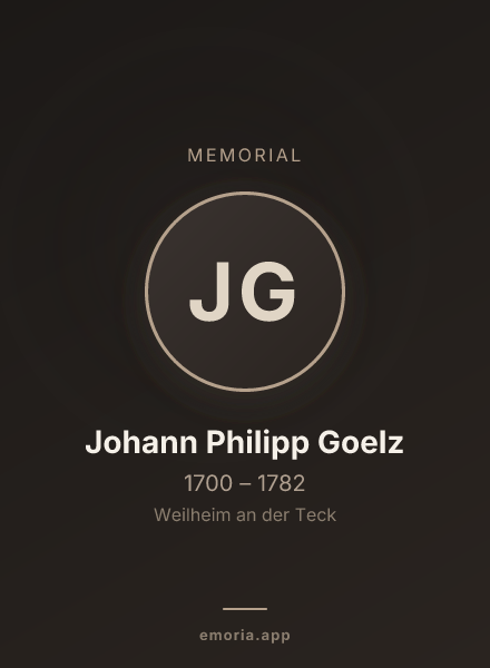 Memorial portrait of Johann Philipp Goelz