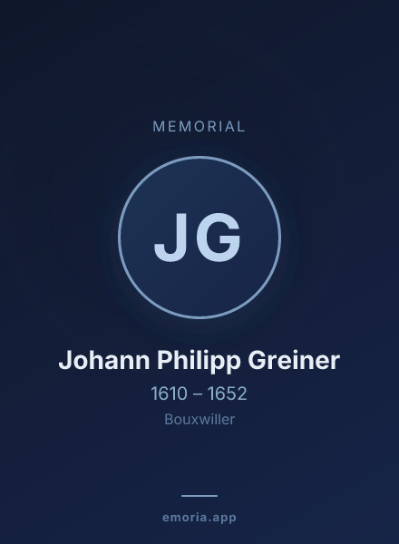 Memorial portrait of Johann Philipp Greiner