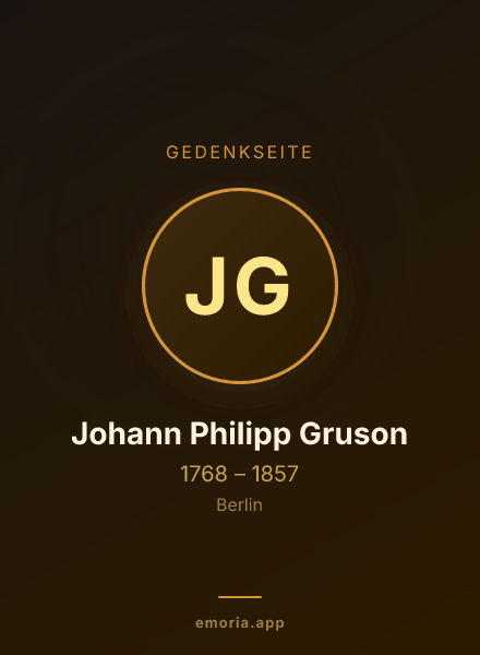 Gedenkportrait von Johann Philipp Gruson