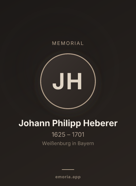 Memorial portrait of Johann Philipp Heberer