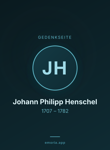 Gedenkportrait von Johann Philipp Henschel