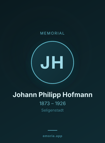 Memorial portrait of Johann Philipp Hofmann