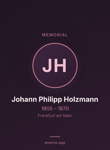 Memorial portrait of Johann Philipp Holzmann