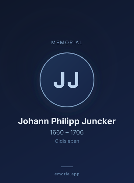 Memorial portrait of Johann Philipp Juncker