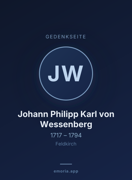 Gedenkportrait von Johann Philipp Karl von Wessenberg