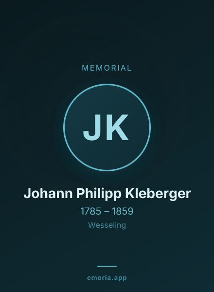 Memorial portrait of Johann Philipp Kleberger