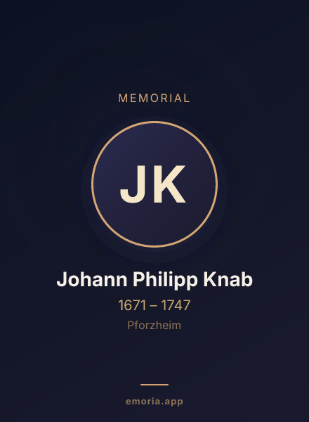 Memorial portrait of Johann Philipp Knab