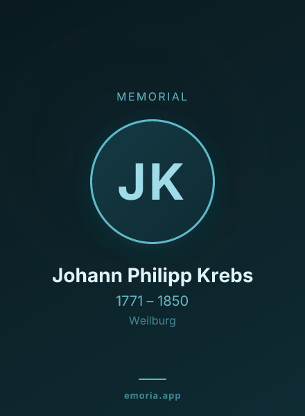Memorial portrait of Johann Philipp Krebs