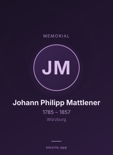 Memorial portrait of Johann Philipp Mattlener