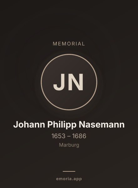Memorial portrait of Johann Philipp Nasemann