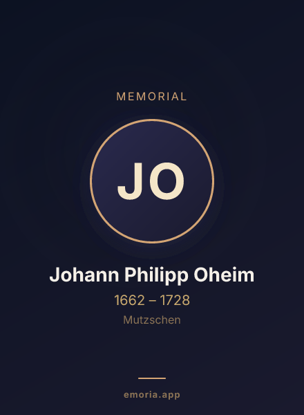 Memorial portrait of Johann Philipp Oheim
