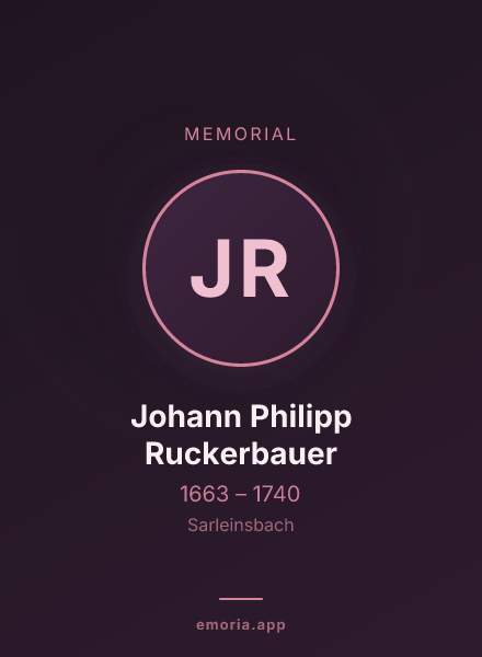 Memorial portrait of Johann Philipp Ruckerbauer