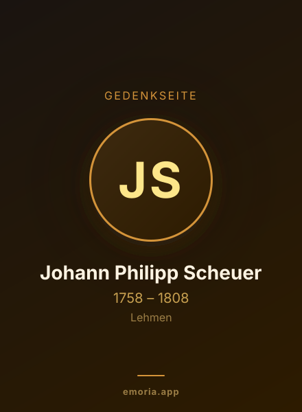 Gedenkportrait von Johann Philipp Scheuer
