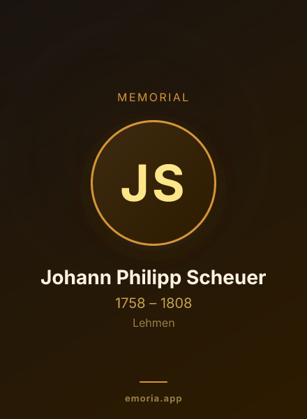 Memorial portrait of Johann Philipp Scheuer