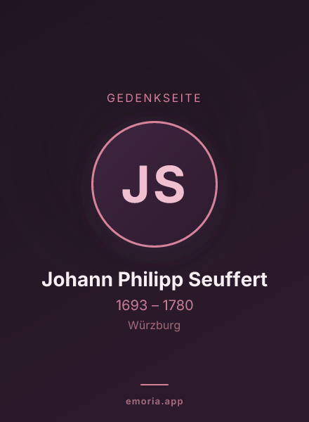 Gedenkportrait von Johann Philipp Seuffert