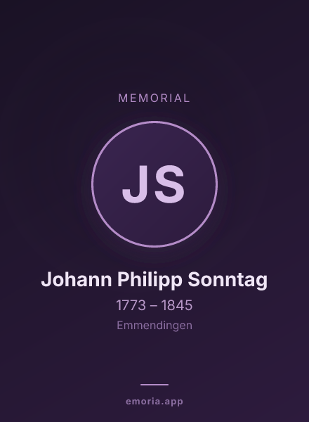 Memorial portrait of Johann Philipp Sonntag