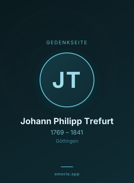 Gedenkportrait von Johann Philipp Trefurt
