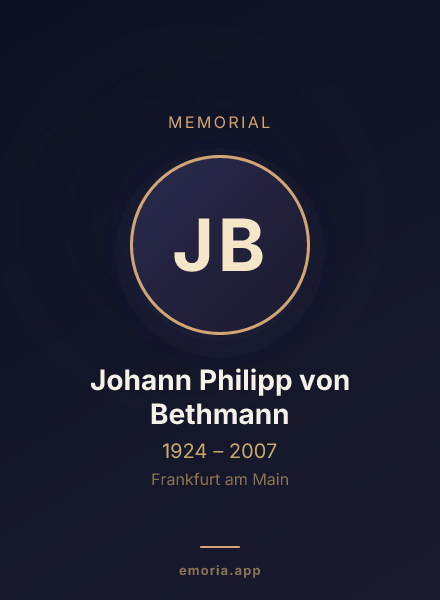Memorial portrait of Johann Philipp von Bethmann
