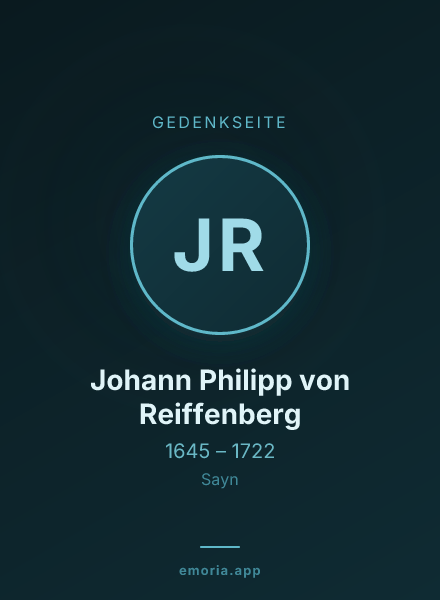 Gedenkportrait von Johann Philipp von Reiffenberg