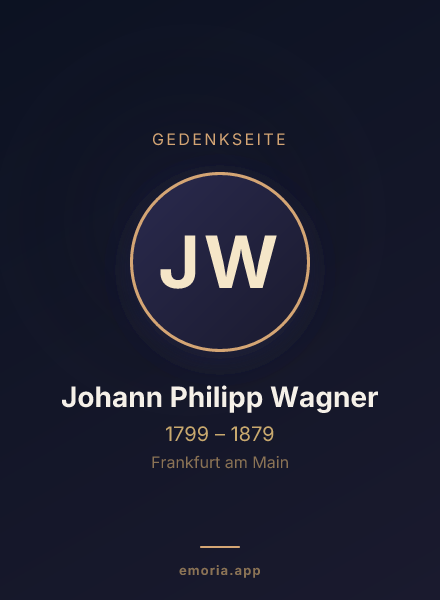 Gedenkportrait von Johann Philipp Wagner