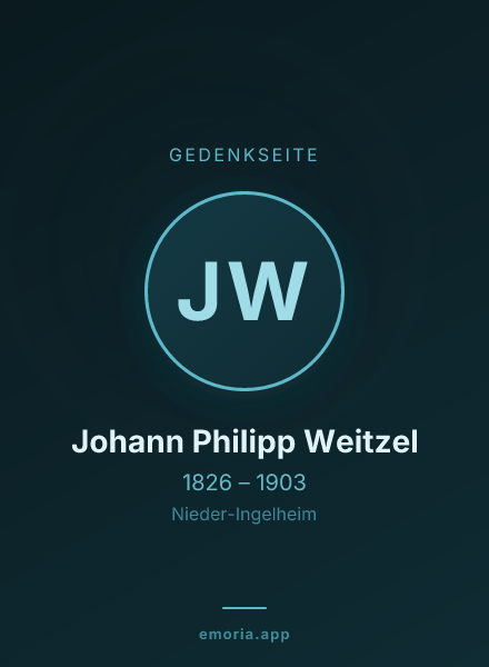 Gedenkportrait von Johann Philipp Weitzel
