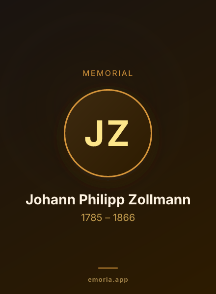 Memorial portrait of Johann Philipp Zollmann