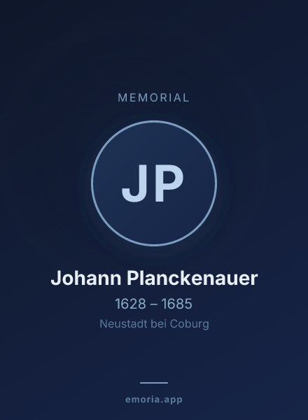 Memorial portrait of Johann Planckenauer