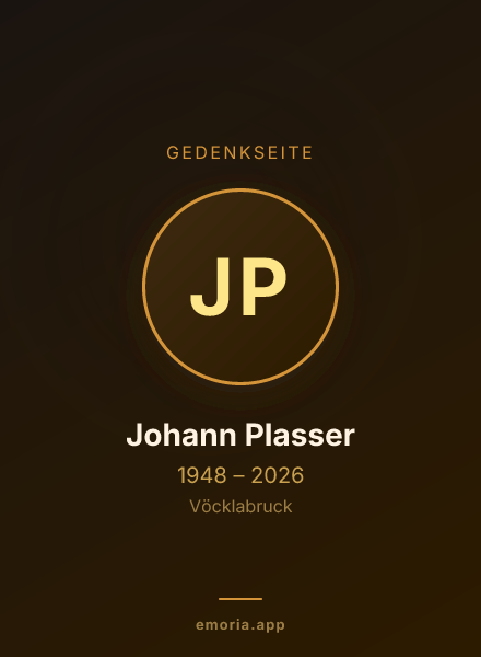 Gedenkportrait von Johann Plasser