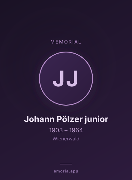 Memorial portrait of Johann Pölzer junior