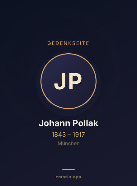 Gedenkportrait von Johann Pollak