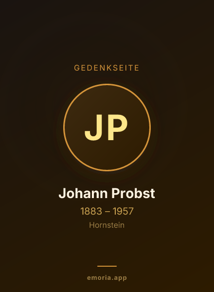 Gedenkportrait von Johann Probst