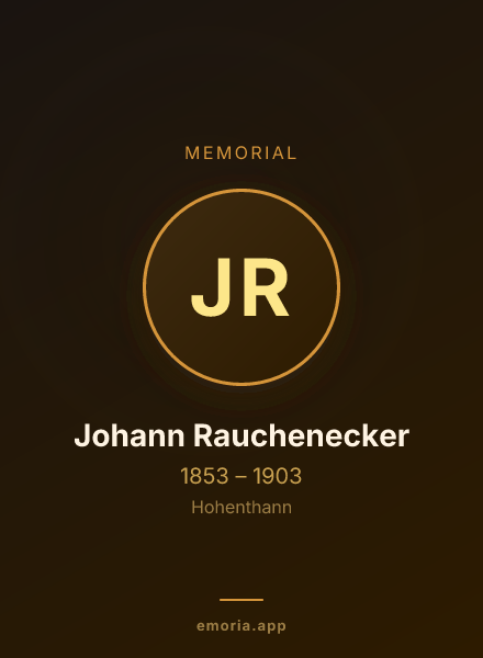 Memorial portrait of Johann Rauchenecker