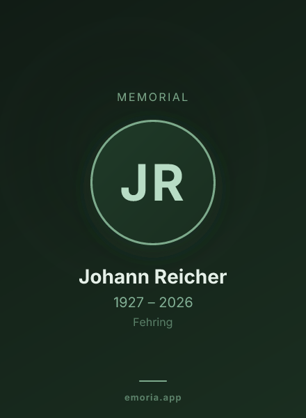Memorial portrait of Johann Reicher