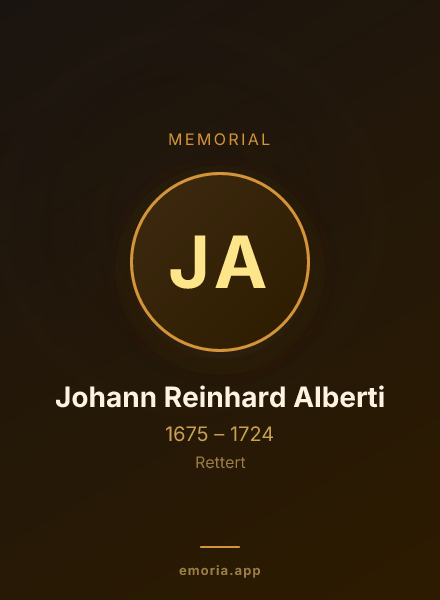 Memorial portrait of Johann Reinhard Alberti
