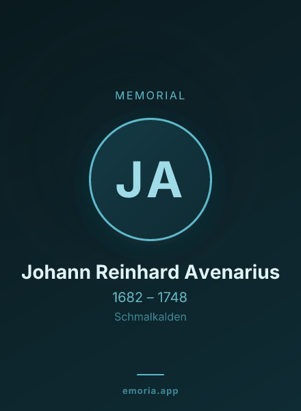 Memorial portrait of Johann Reinhard Avenarius