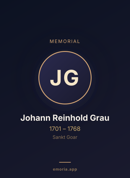 Memorial portrait of Johann Reinhold Grau