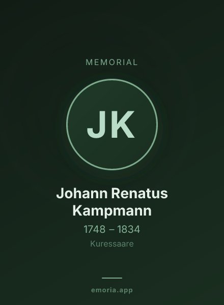 Memorial portrait of Johann Renatus Kampmann
