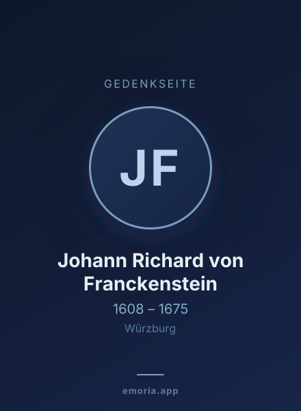 Gedenkportrait von Johann Richard von Franckenstein