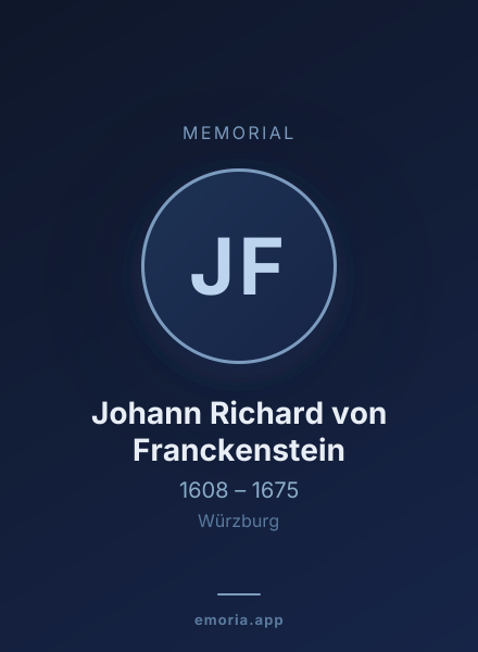 Memorial portrait of Johann Richard von Franckenstein