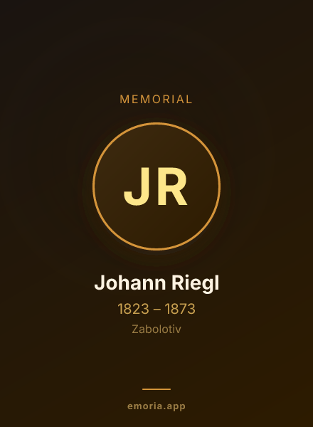 Memorial portrait of Johann Riegl