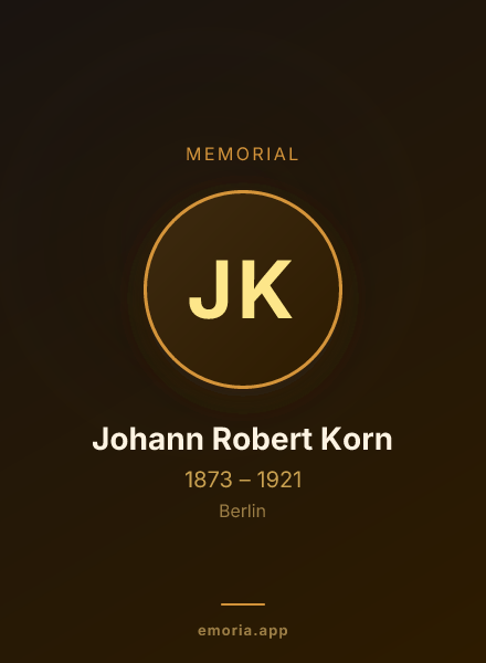 Memorial portrait of Johann Robert Korn