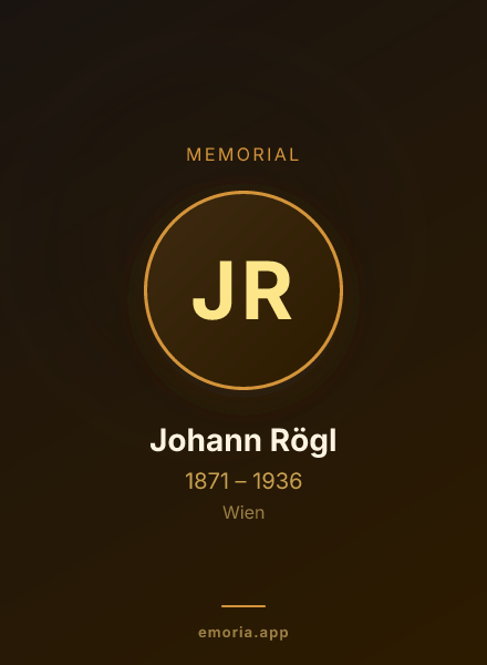Memorial portrait of Johann Rögl