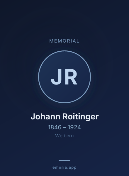 Memorial portrait of Johann Roitinger