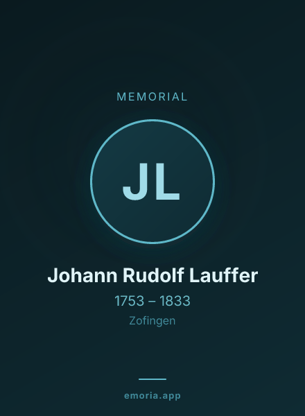 Memorial portrait of Johann Rudolf Lauffer